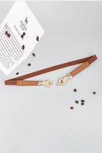 Zinc Alloy Buckle PU Leather Belt - Delanoir
