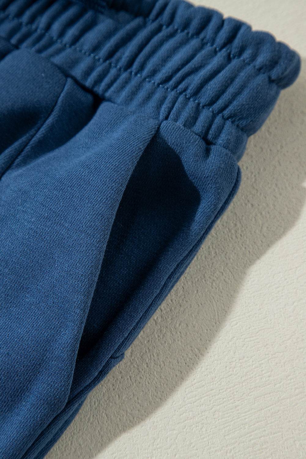 Drawstring Elastic Waist Straight Leg Pants - Delanoir