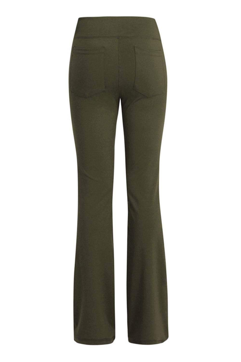 Pocketed High Waist Active Pants - Delanoir