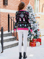 Christmas Ribbed Trim Sweater - Delanoir