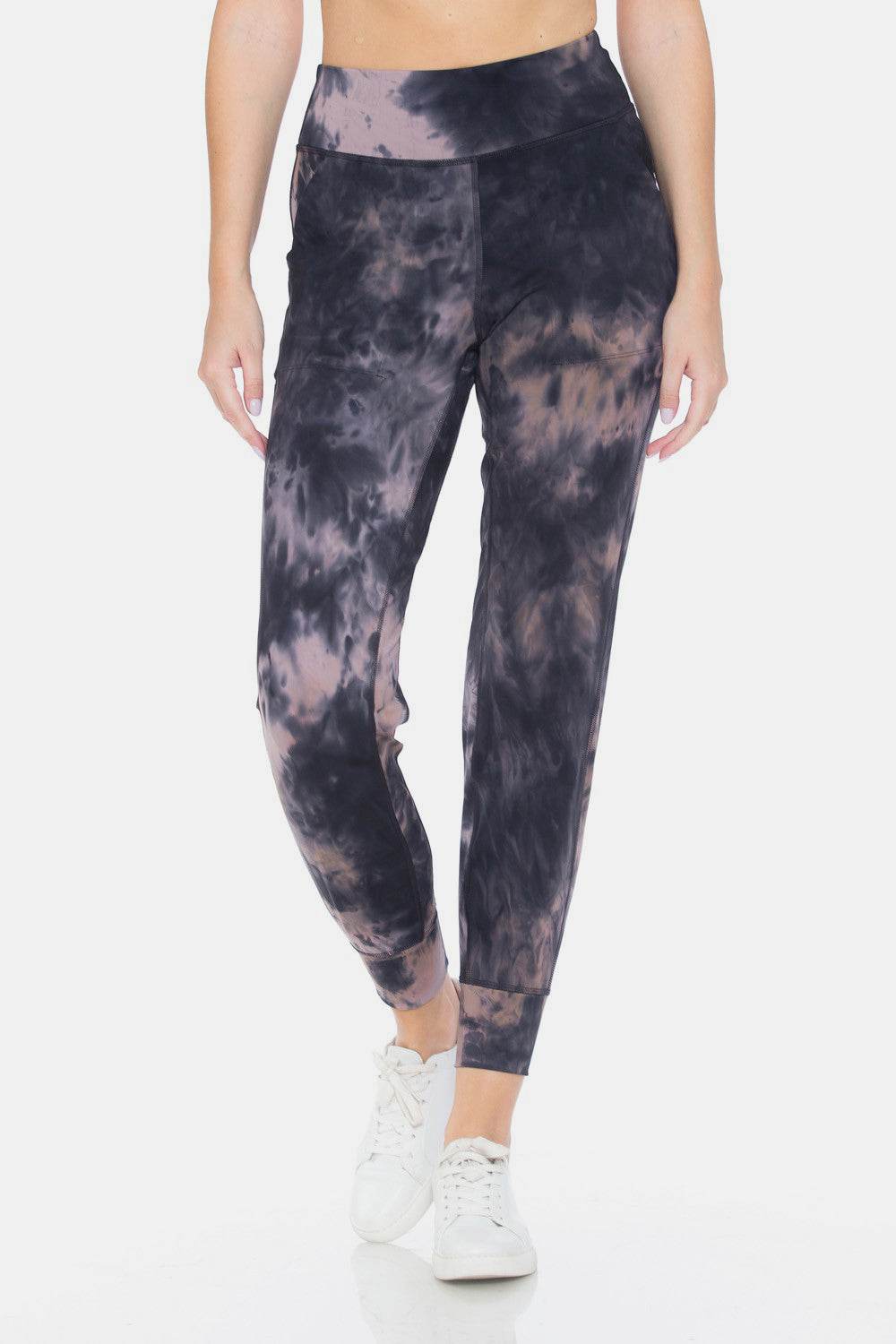 Leggings Depot Tie-Dye High Waist Cropped Leggings - Delanoir