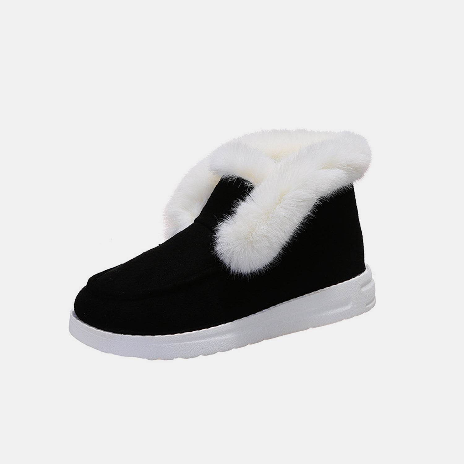 Furry Suede Snow Boots - Delanoir