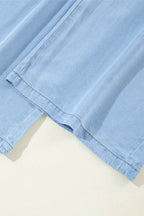 Drawstring Wide Leg Jeans - Delanoir