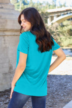 Basic Bae Full Size V-Neck Short Sleeve T-Shirt - Delanoir
