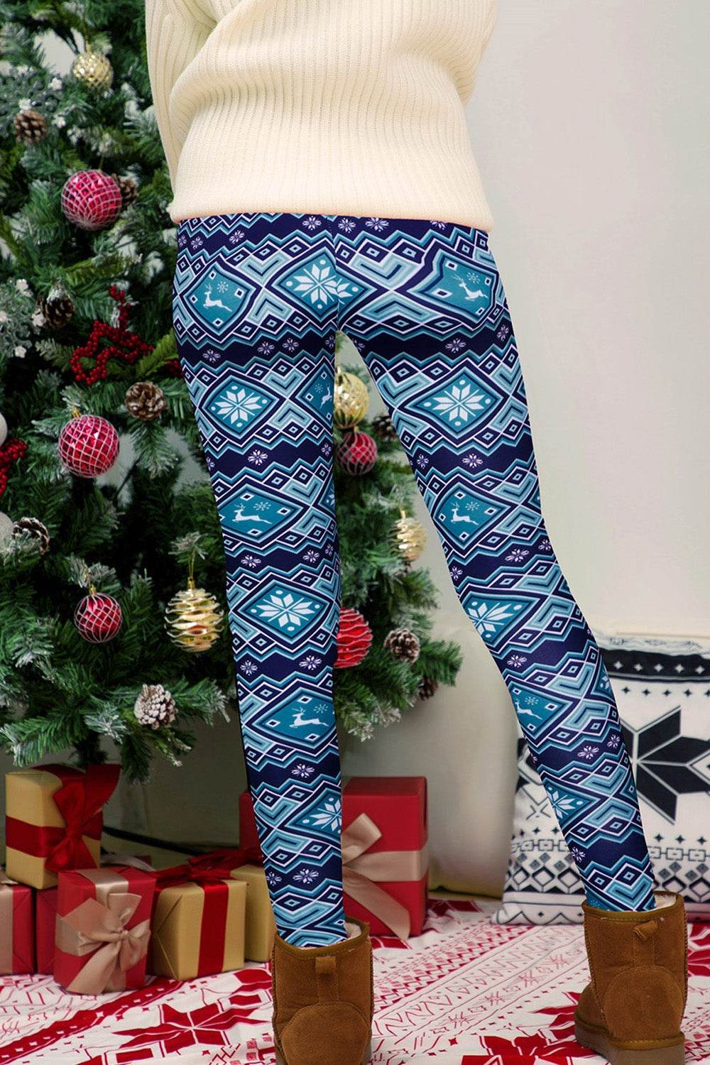 Full Size Geometric Leggings - Delanoir
