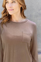 Basic Bae Full Size Round Neck Long Sleeve Top - Delanoir