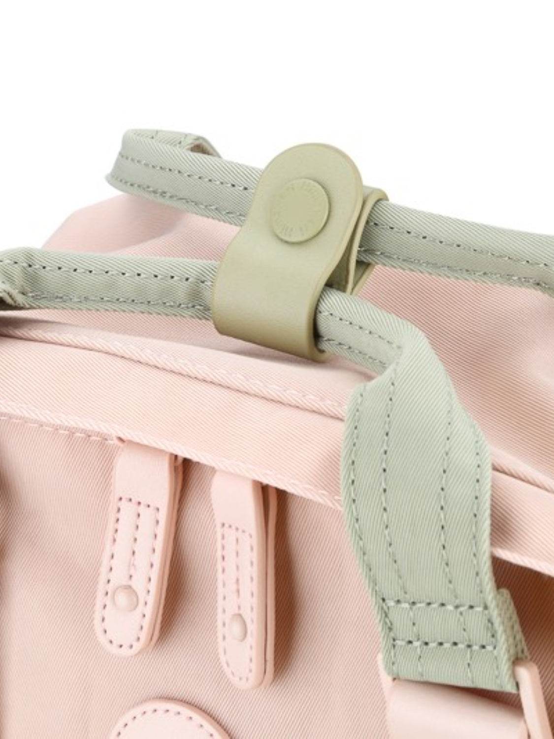 Himawari Contrast Waterproof Canvas Backpack Bag with Round Label - Delanoir