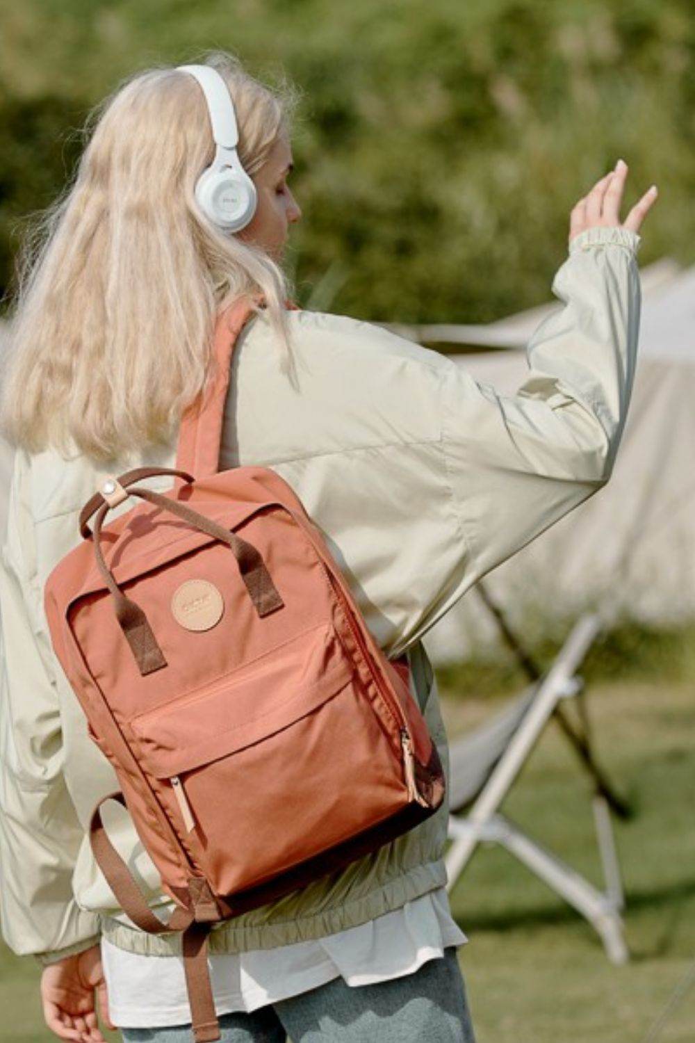 Himawari Waterproof Canvas Backpack Bag with Side Pockets - Delanoir