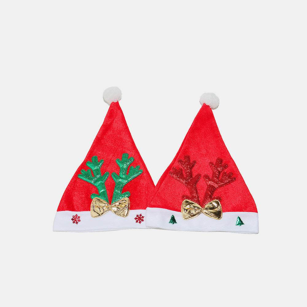 2 Piece Antler Christmas Hat with pompom - Delanoir