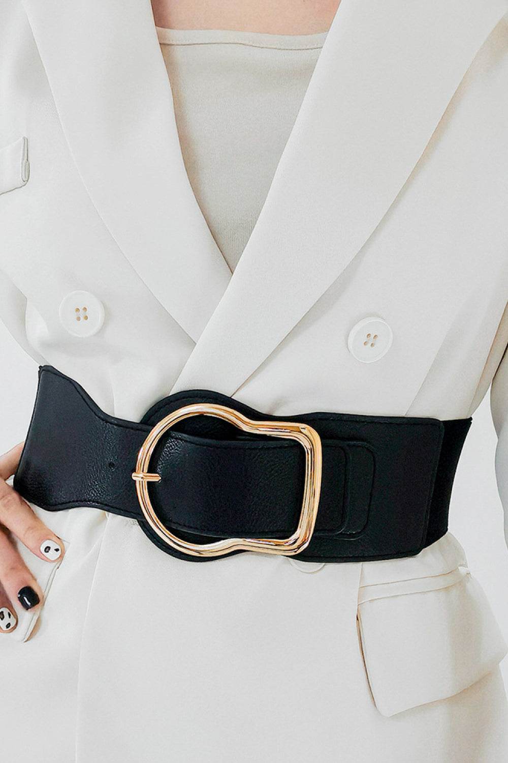 Zinc Alloy PU Leather Belt - Delanoir