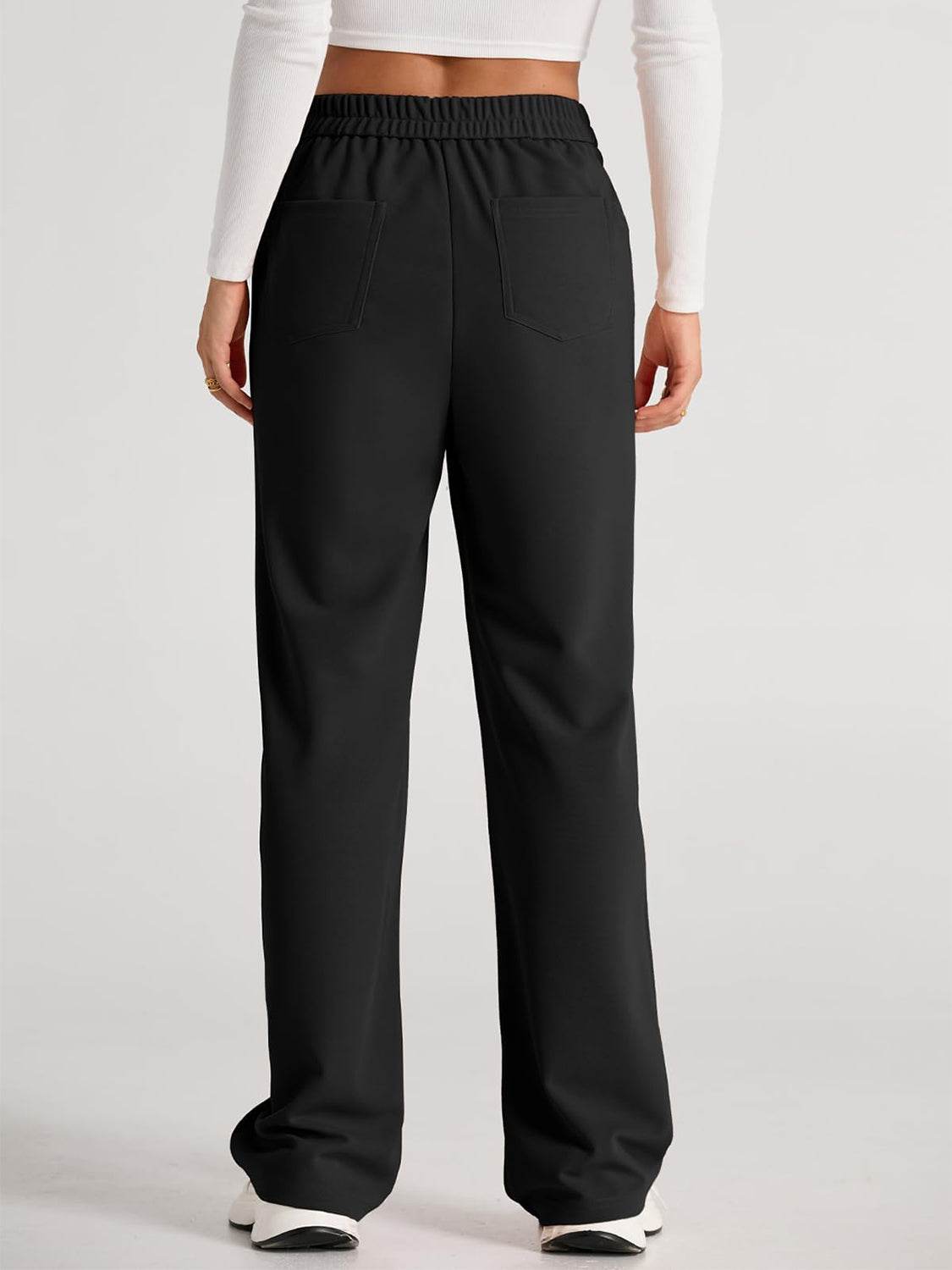 High Waist Wide Leg Pants - Delanoir