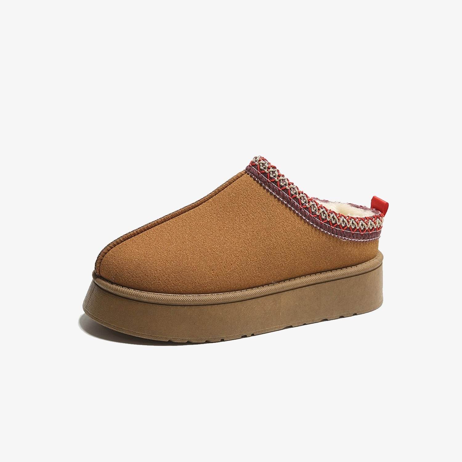 Faux Fur Center-Seam Slippers - Delanoir