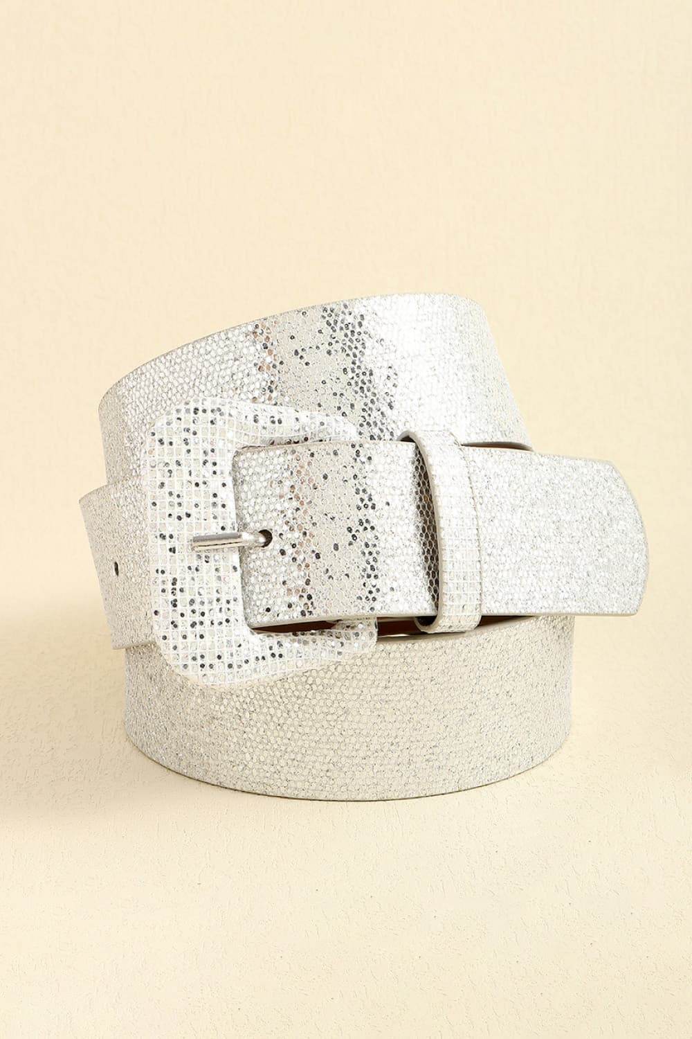 Glitter PU Leather Belt - Delanoir
