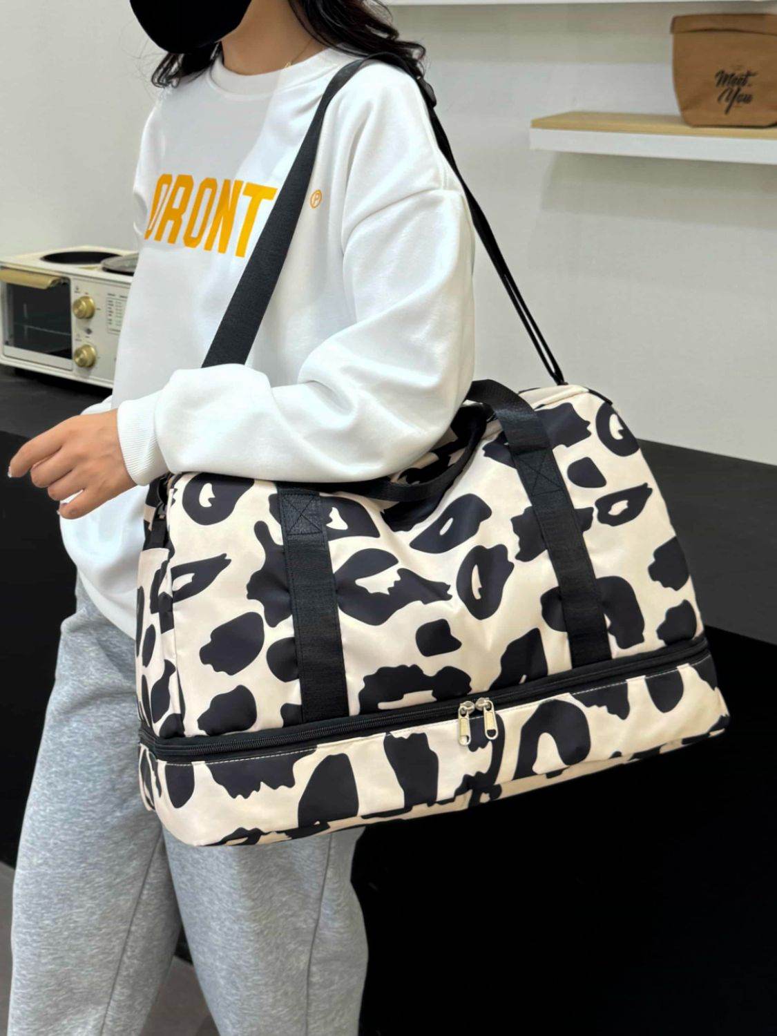 Oxford Cloth Leopard Travel Bag - Delanoir