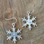 Silver-Plated Snowflakes Earrings - Delanoir