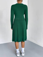 Rib-Knit Sweater and Skirt Set - Delanoir