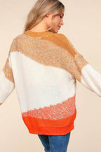 Haptics Color Block Long Sleeve Sweater - Delanoir