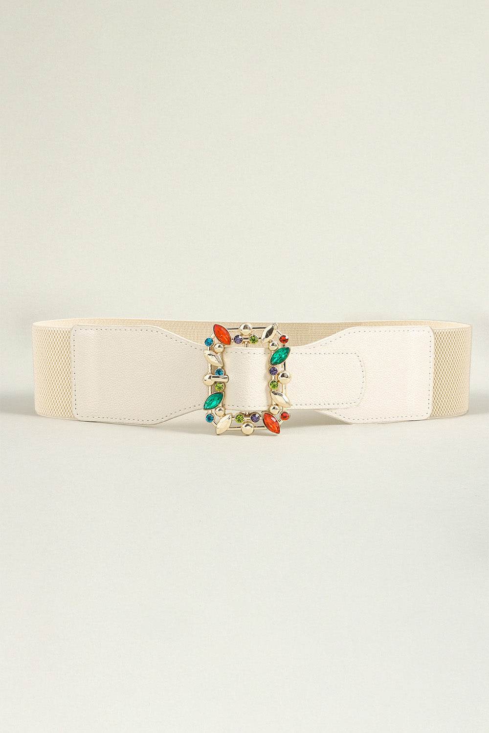 Multicolored Leaf Buckle Elastic Belt - Delanoir