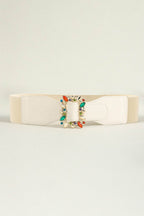 Multicolored Leaf Buckle Elastic Belt - Delanoir