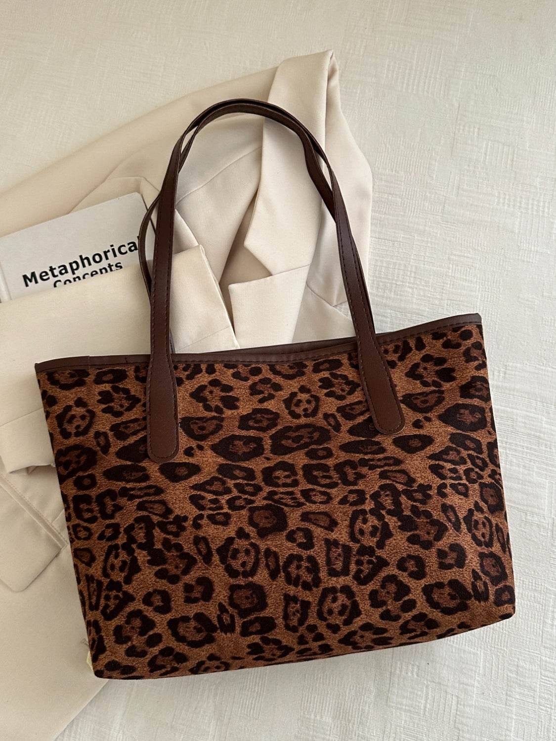 Leopard Polyester Tote Bag - Delanoir