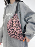 Leopard Nylon Crossbody Bag - Delanoir