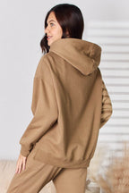 RISEN Drawstring Drop Shoulder Long Sleeve Hoodie - Delanoir