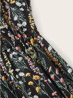 Printed V-Neck Spaghetti Strap Romper - Delanoir