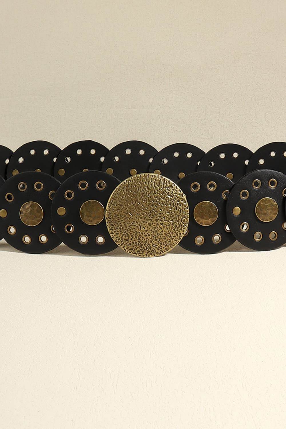 Round Shape PU Leather Belt - Delanoir