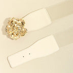 Flower Alloy Buckle Elastic Belt - Delanoir