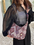 Geometric Adjustable Strap Crossbody Bag - Delanoir
