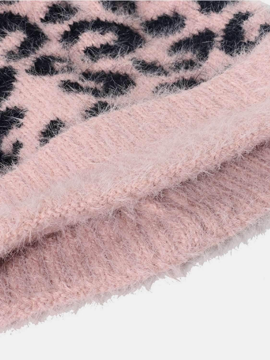 Leopard Hat with Pompom - Delanoir
