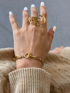 18K Gold-Plated Stainless Steel Chain Bracelet - Delanoir