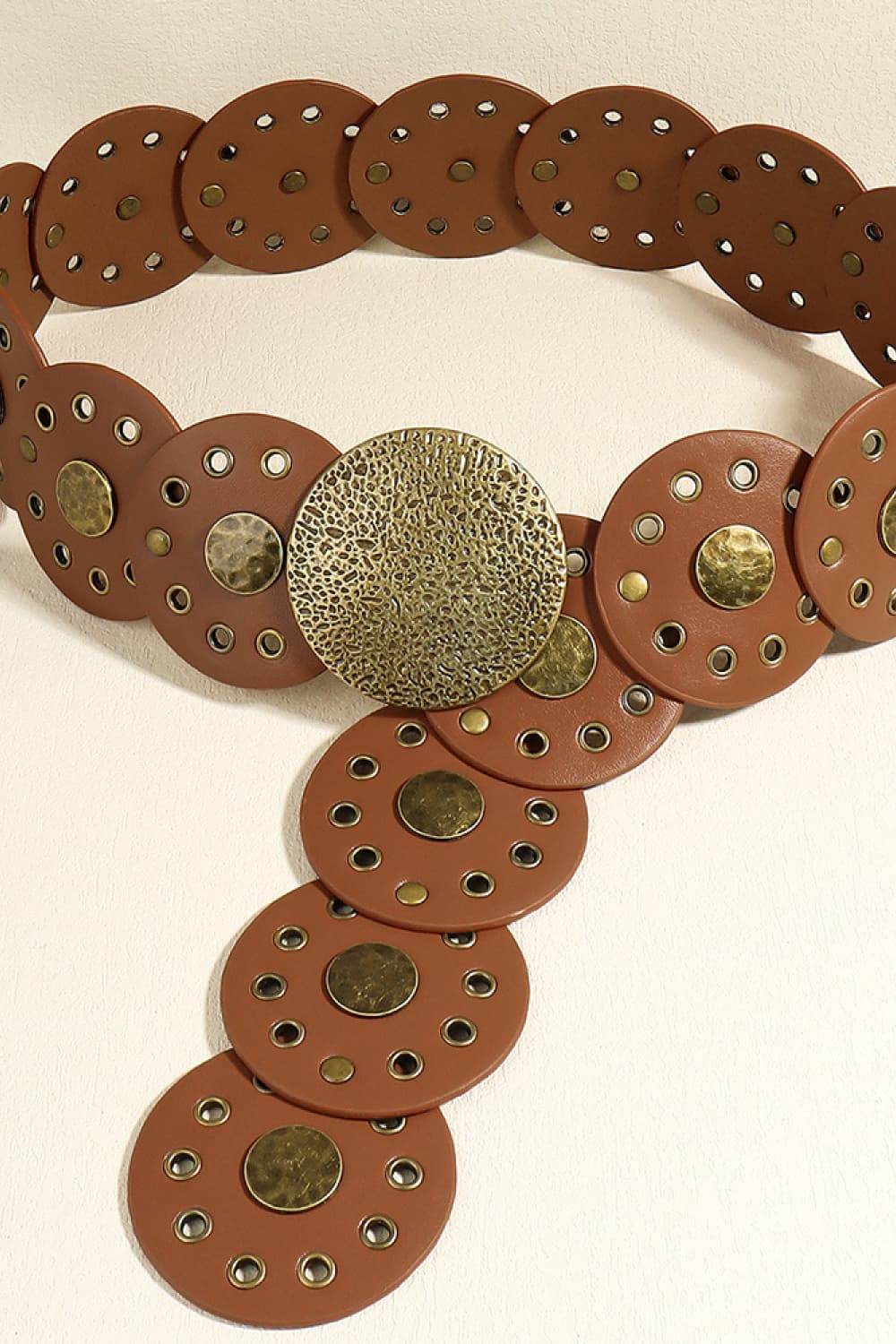 Round Shape PU Leather Belt - Delanoir