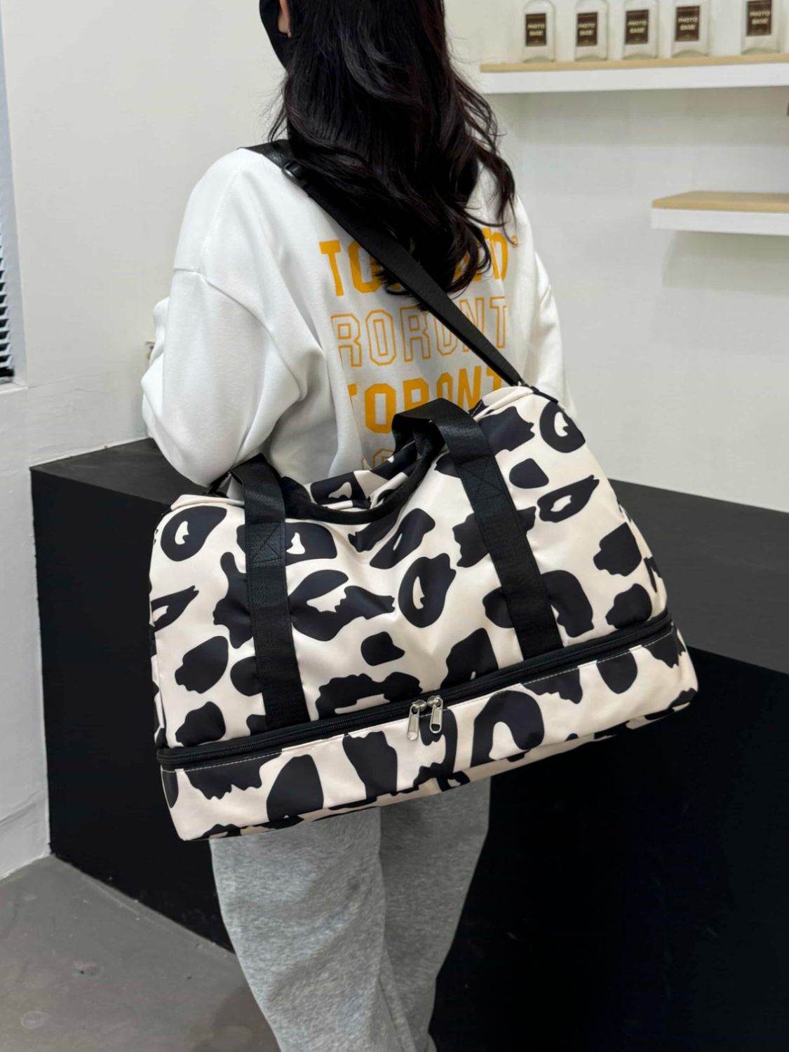 Oxford Cloth Leopard Travel Bag - Delanoir