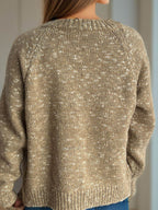 Heathered Button Down Long Sleeve Cardigan - Delanoir