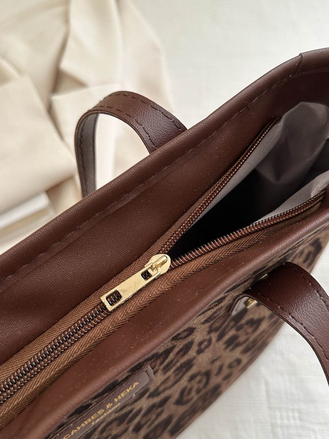 Leopard Polyester Tote Bag - Delanoir