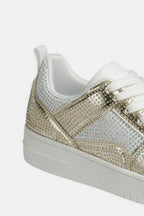 Forever Link Rhinestone Platform Flat Sneakers - Delanoir