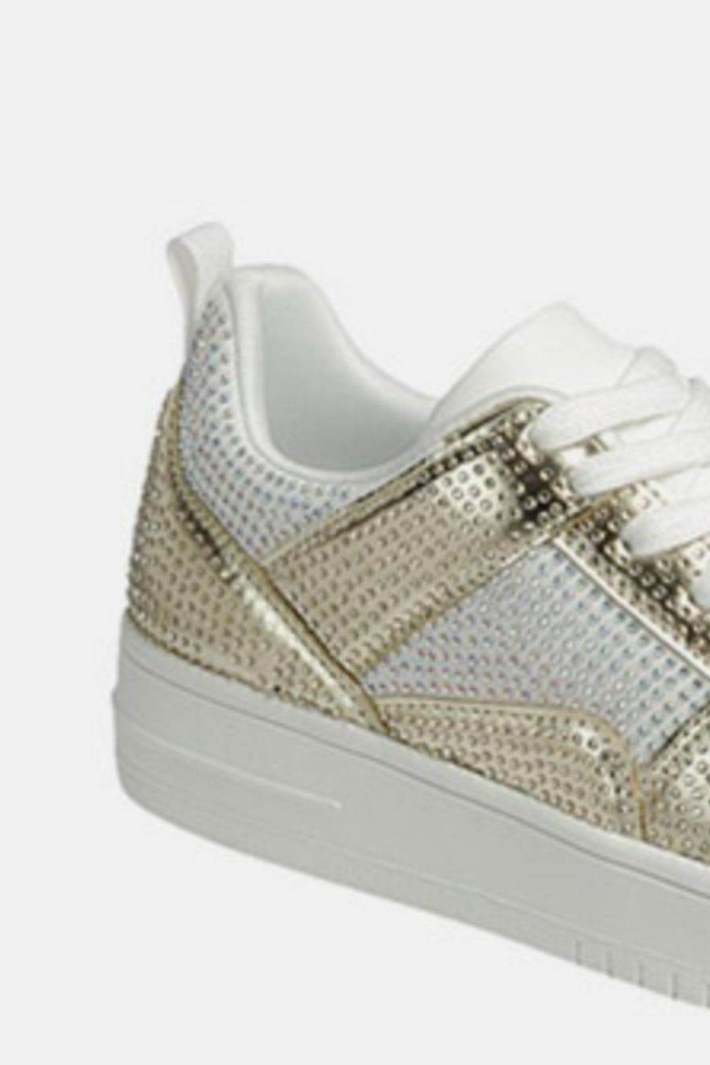 Forever Link Rhinestone Platform Flat Sneakers - Delanoir