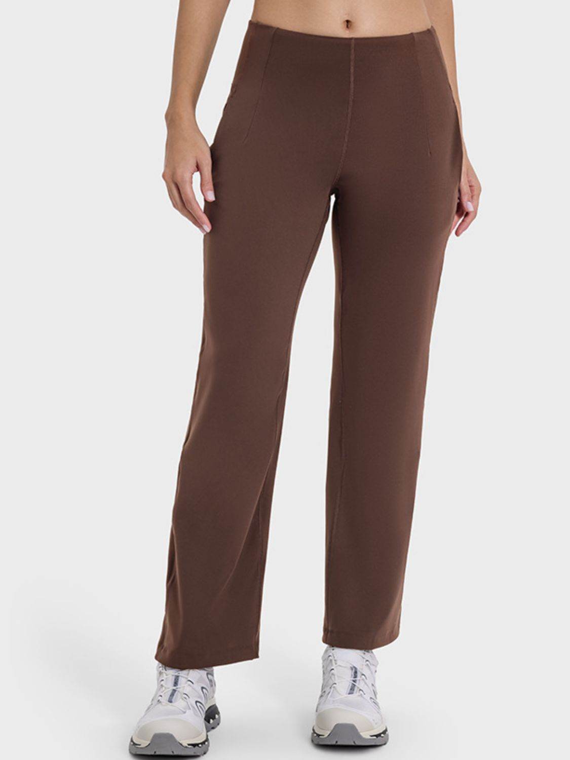 Millennia Pocketed High Waist Active Pants - Delanoir