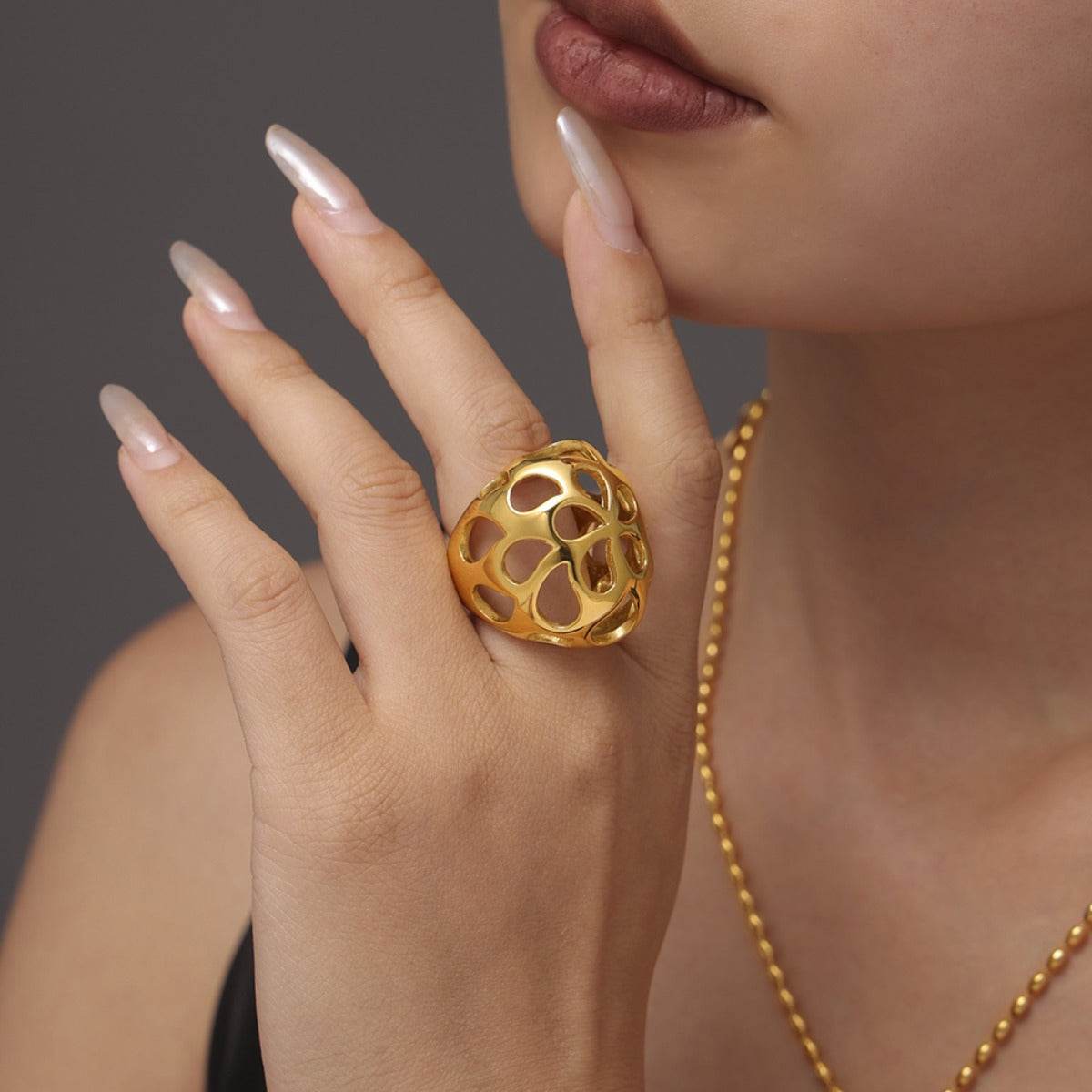 Stainless Steel Cutout Ring - Delanoir