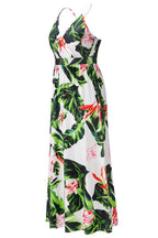 Crisscross Printed Surplice Cami Dress - Delanoir