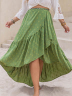 Plus Size High-Low Skirt - Delanoir