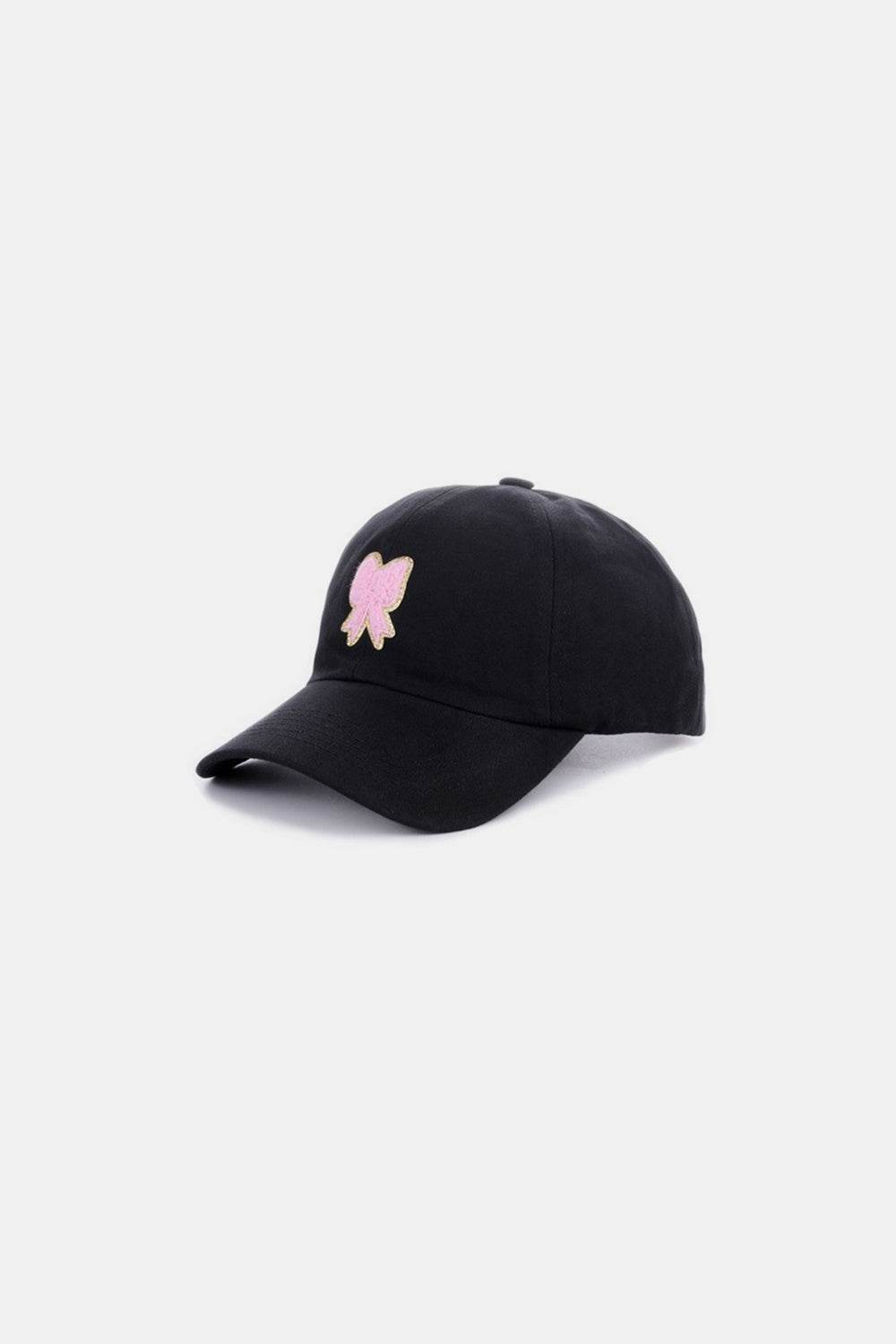 Zenana Ribbon Bow Chenille Patch Baseball Cap - Delanoir