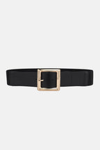 Rectangle Buckle Elastic Wide Belt - Delanoir