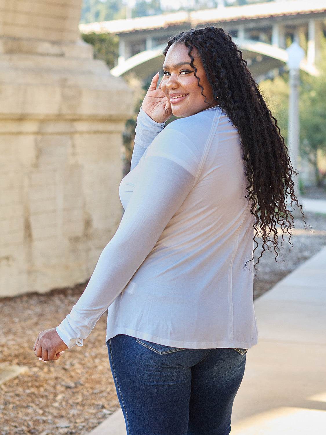 Basic Bae Full Size Round Neck Long Sleeve T-Shirt - Delanoir