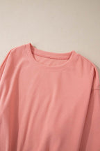 Round Neck Long Sleeve Top and Pants Set - Delanoir