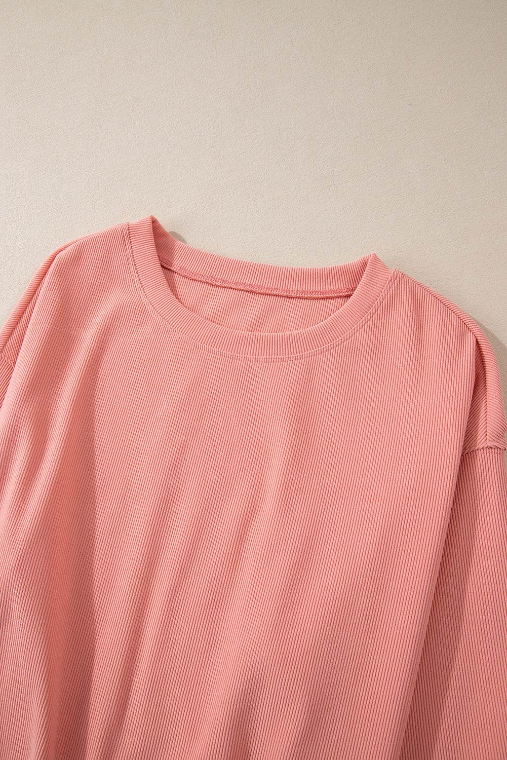 Round Neck Long Sleeve Top and Pants Set - Delanoir
