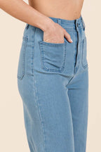 Mittoshop High Waist Wide Leg Jeans - Delanoir