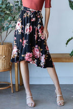 Reborn J Floral Wrap Ruffle Hem Skirt - Delanoir