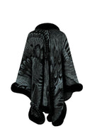Printed Open Front Poncho - Delanoir